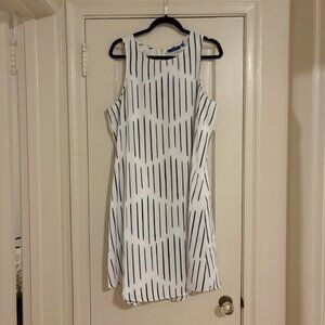 Apt 9- XL white and black sleeveless midi dress